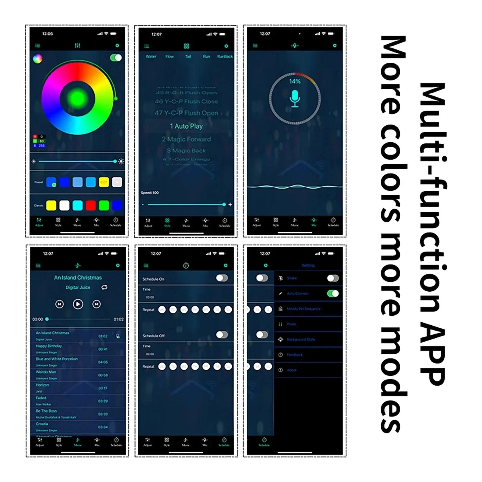 2/3/4/5M Car Interior RGB Atmosphere Light Ambient LED Light Strip USB Fiber Optic Atmosphere Lamp Decor Support APP Control