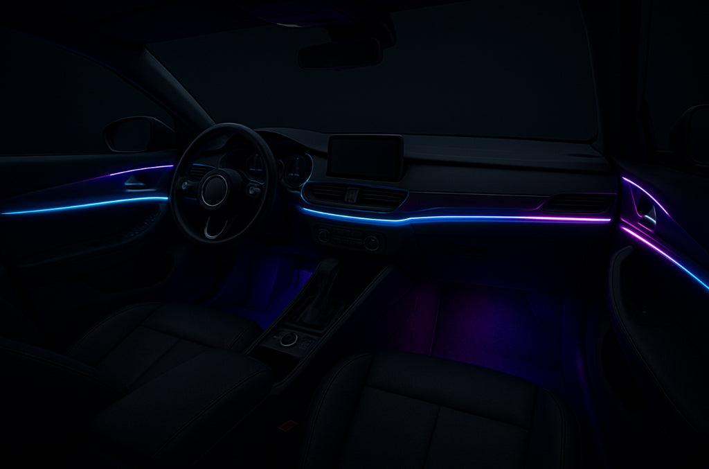 2/3/4/5M Car Interior RGB Atmosphere Light Ambient LED Light Strip USB Fiber Optic Atmosphere Lamp Decor Support APP Control