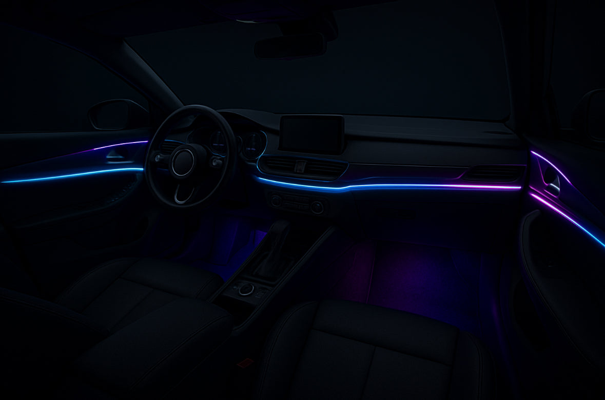 2/3/4/5M Car Interior RGB Atmosphere Light Ambient LED Light Strip USB Fiber Optic Atmosphere Lamp Decor Support APP Control