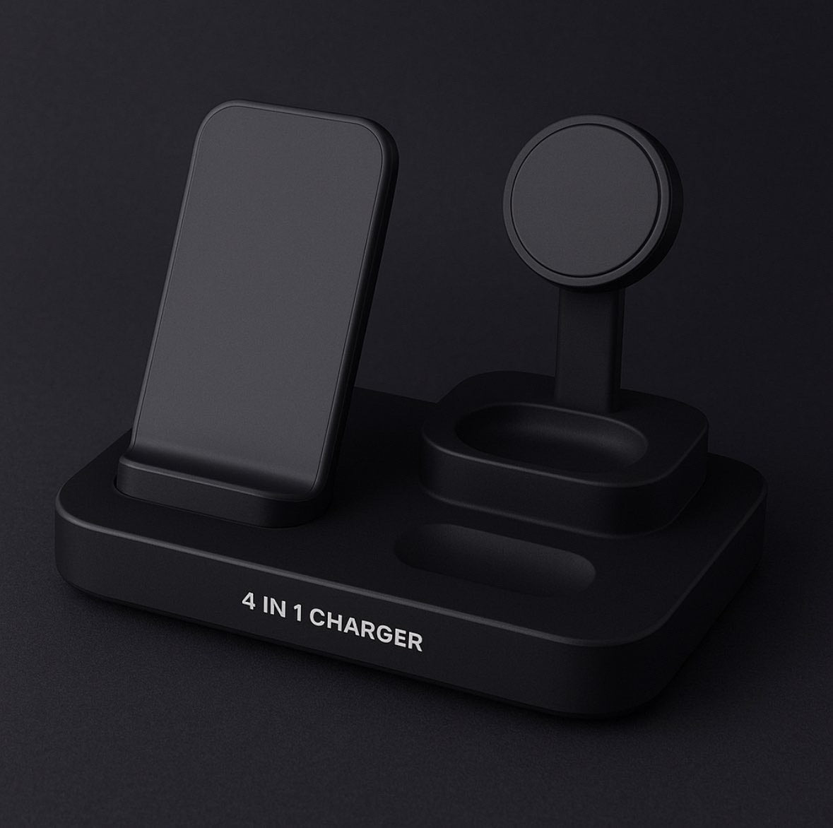 200W 3-in-1 Foldable Wireless Charging Station – Fast Charger Dock for iPhone 16/15/14/13/12/11/X/8, Apple Watch & AirPods