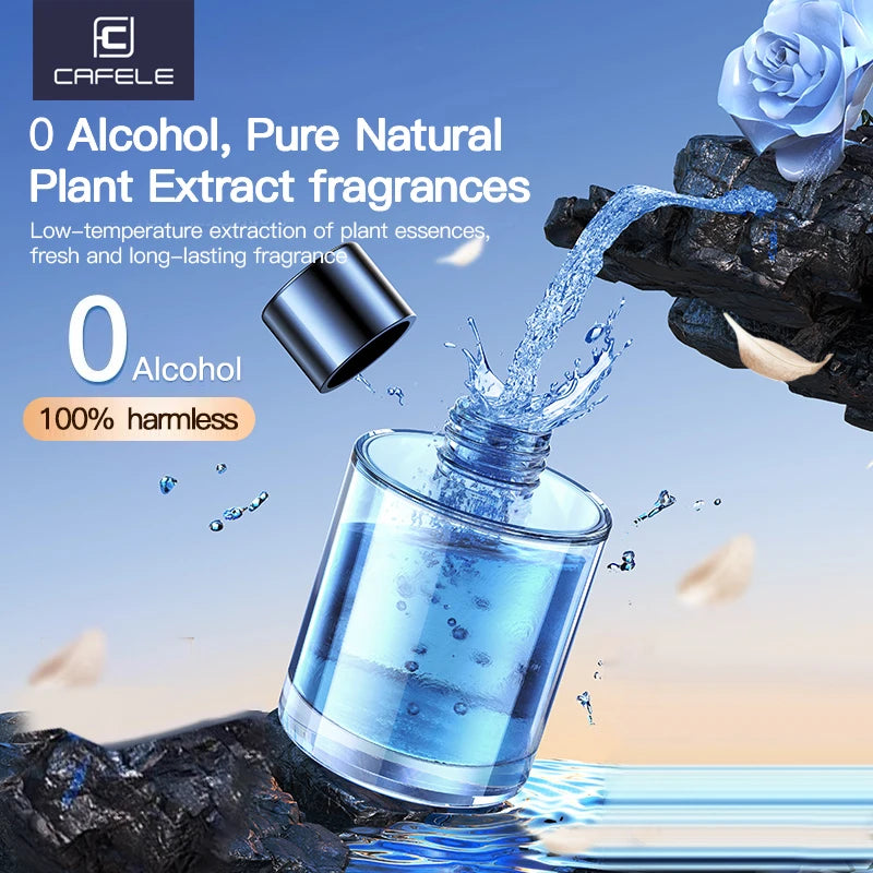 Smart Car Air Freshener Car Fragrance Diffuser Auto On/Off 3 Adjustable Modes RGB Music Syncing Light and Starry Sky Projection