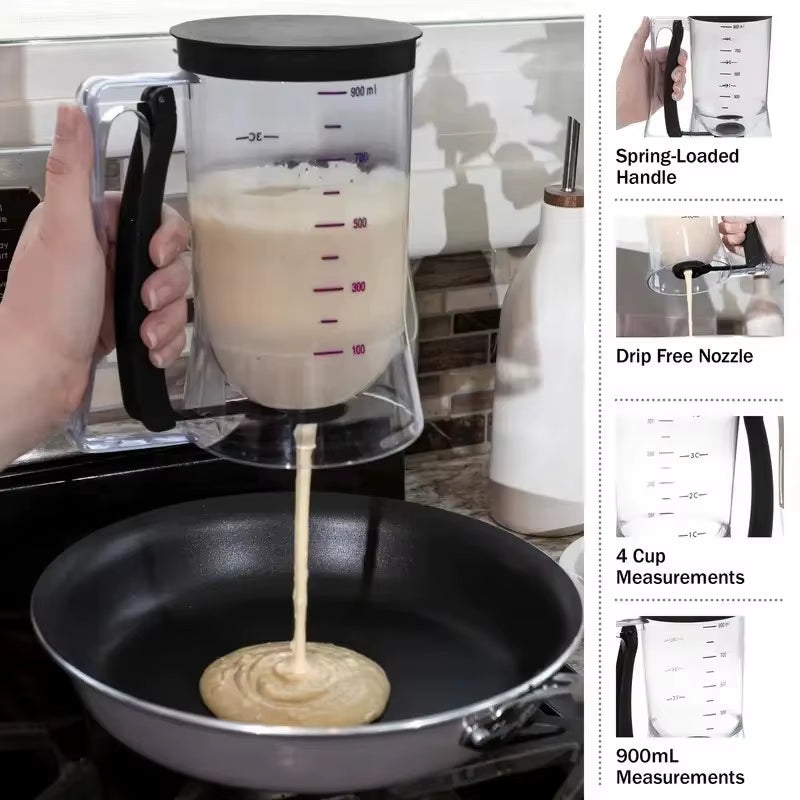 Cupcake Batter Dispenser - Designed for Easy Pouring - Non-Stick and Space-Efficient Ideal for Making Waffles Cakes and Pancakes