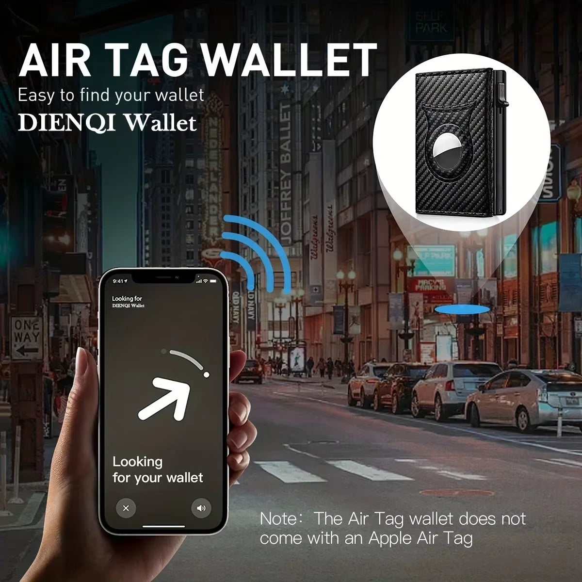 Anti-Theft Wallet Men Rfid Credit Card Holder for Apple Airtag Men Bank Cardholder Case Slim Minimalist Smart Air Tag Wallet